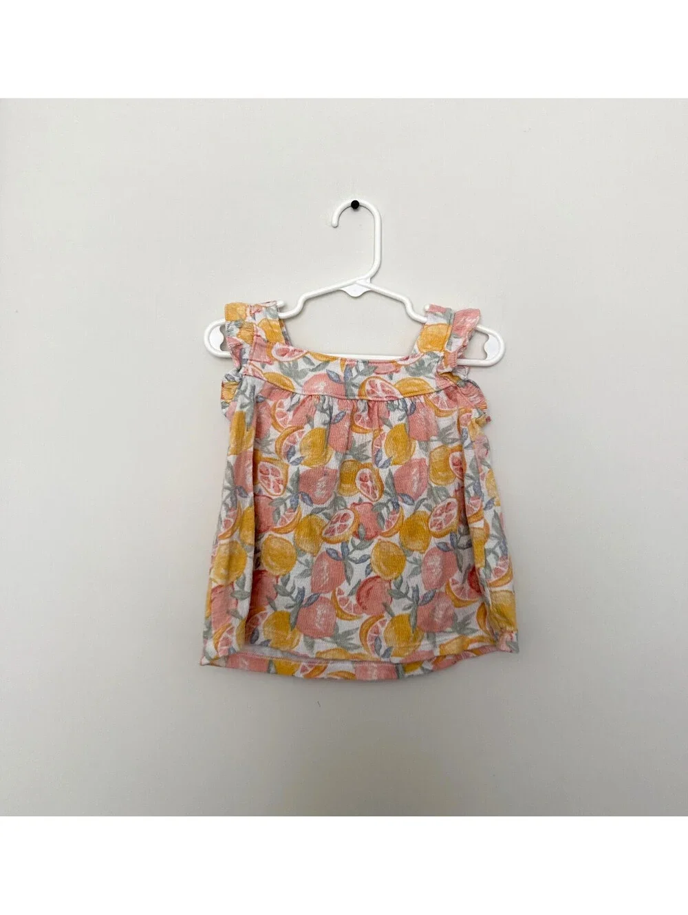 Carter's Yellow Fruit-Print Baby Girls Tank Top 24M
